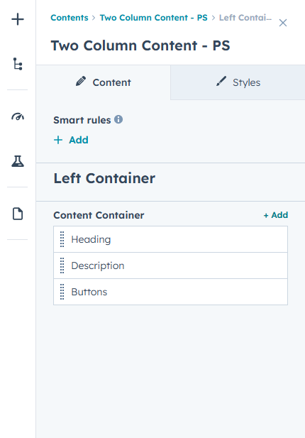 Left Container