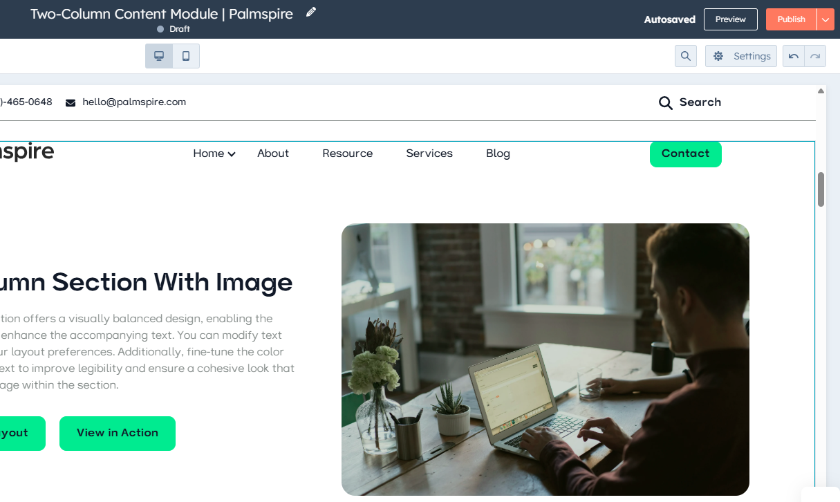 Publish Page