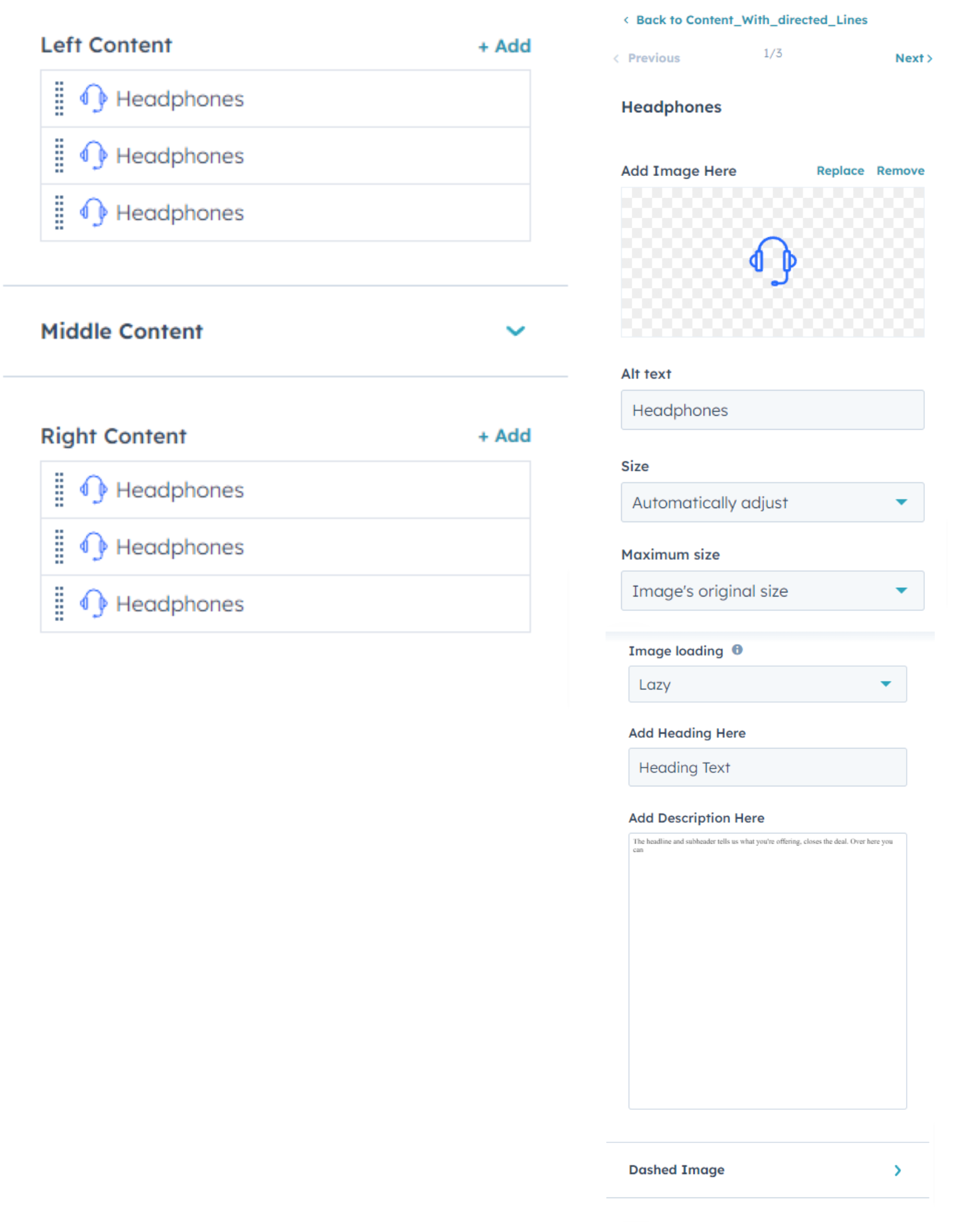 Content With Directed Lines